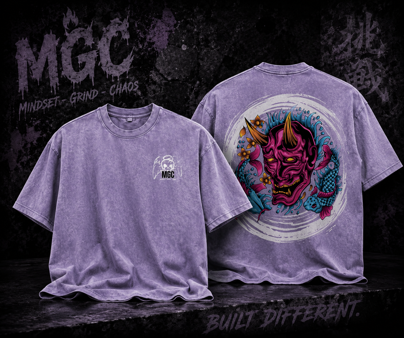 Oversized Hannya Mask tee
