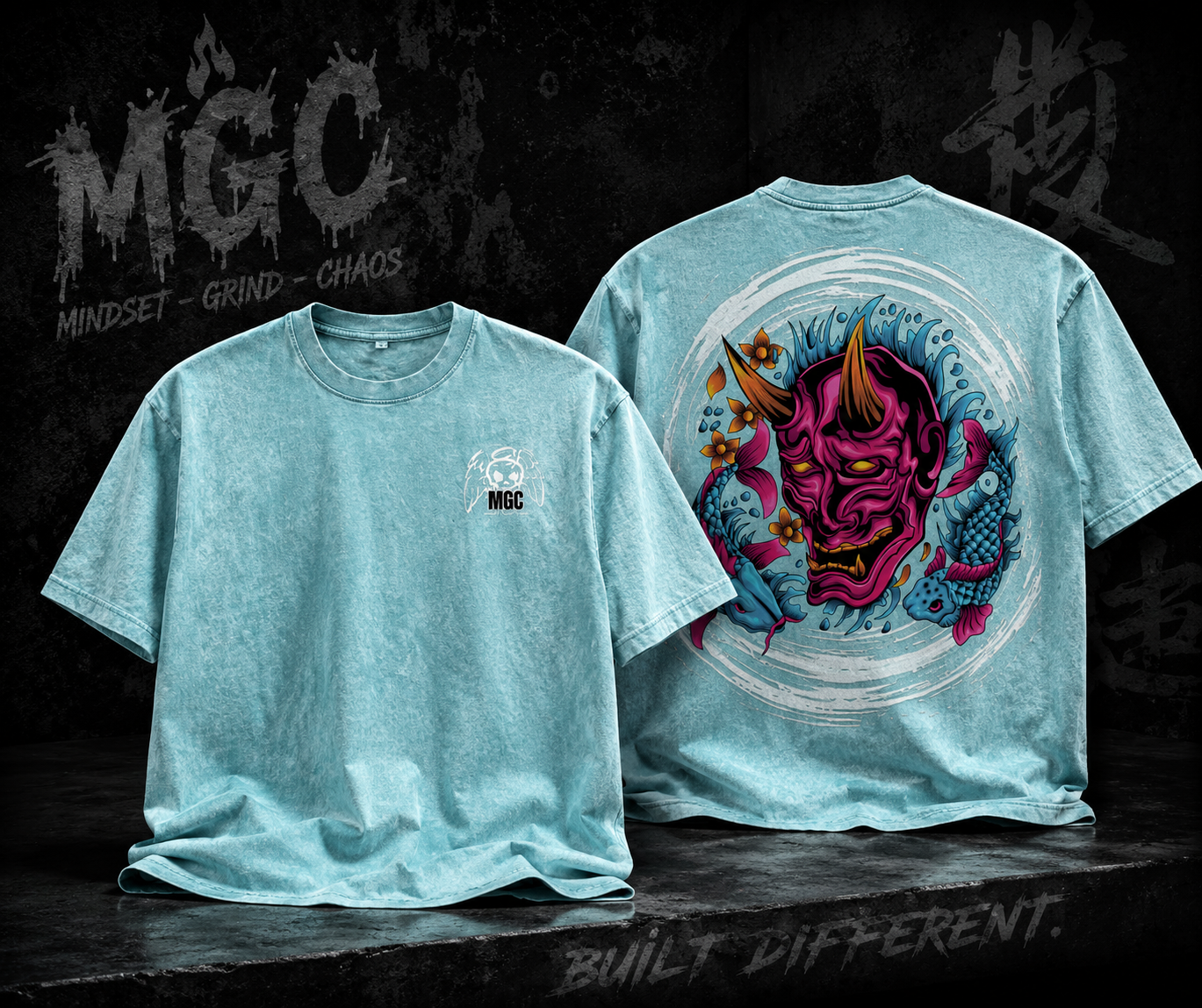 Oversized Hannya Mask tee
