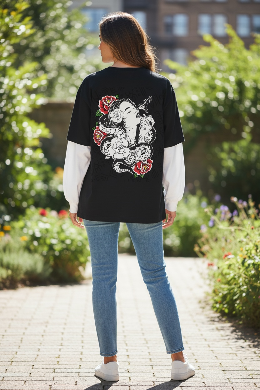 Boyfriend Long Sleeve Medusa Tee
