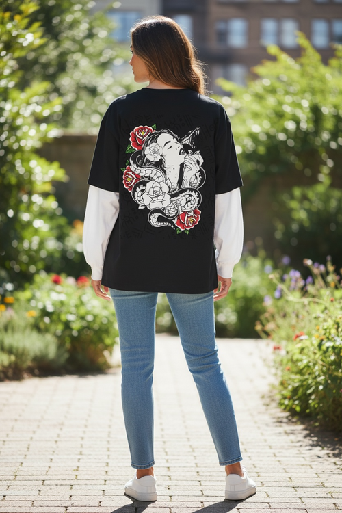Boyfriend Long Sleeve Medusa Tee