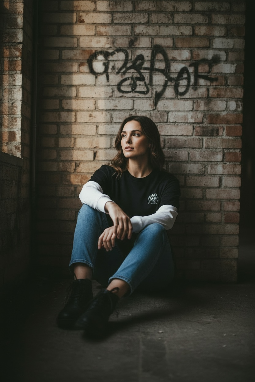 Boyfriend Long Sleeve Medusa Tee