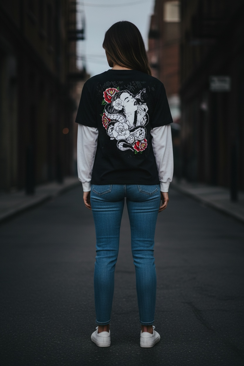 Boyfriend Long Sleeve Medusa Tee