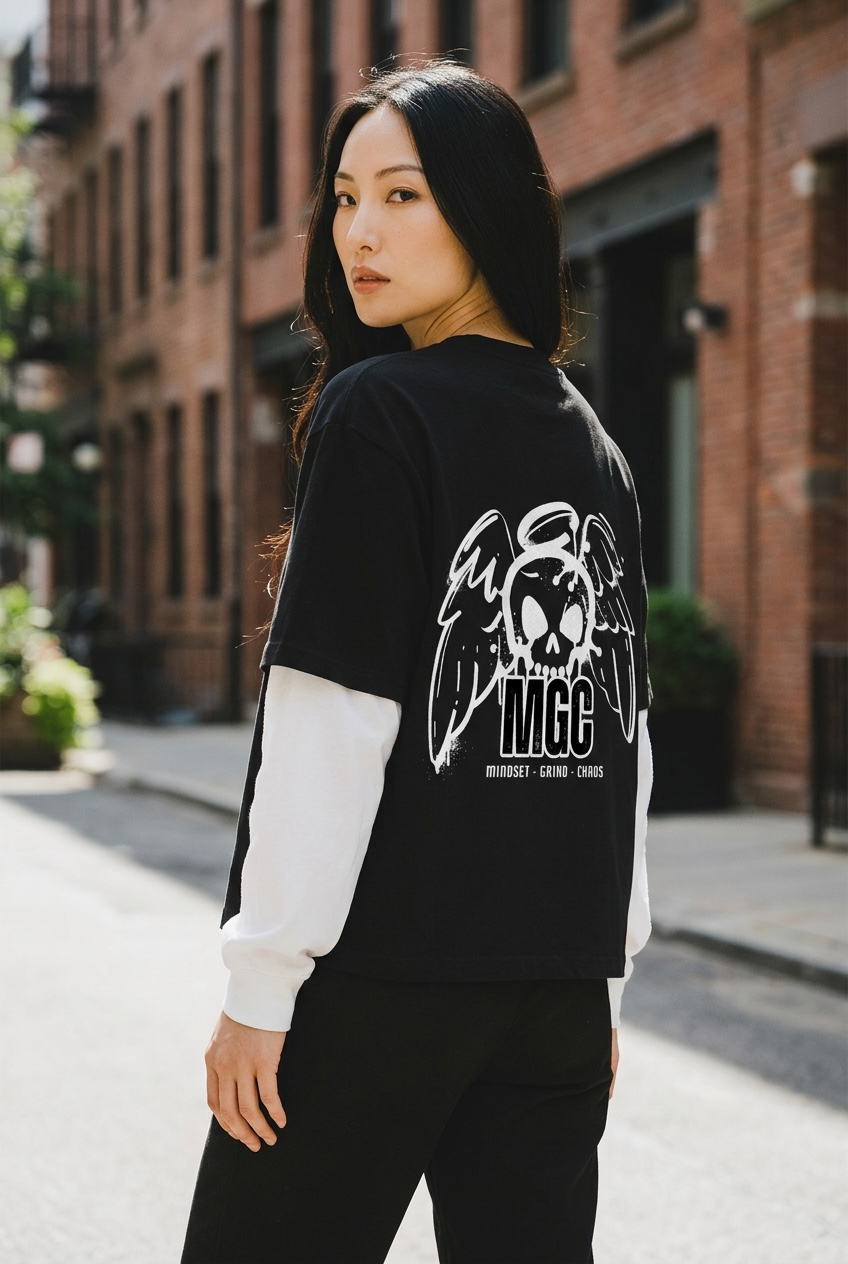 Boyfriend Long Sleeve Tee MGC logo